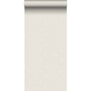behang bloemetjes beige en wit 53 cm x 10 m - van Sanders & Sanders