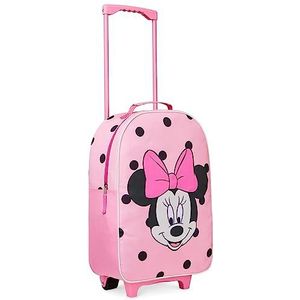 Disney Stitch Kinderkoffer voor meisjes Opvouwbare trolley Handbagage Tas Carry On Minnie Mouse Reistas met wielen Cabinetas Tas op wielen met handvat (Roze Minnie)