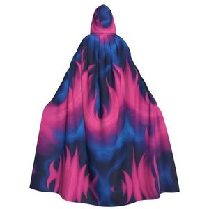 SSIMOO Blauwe en roze vuur prachtige vampiermantel voor rollenspel, gemaakt voor onvergetelijke Halloween-momenten en meer