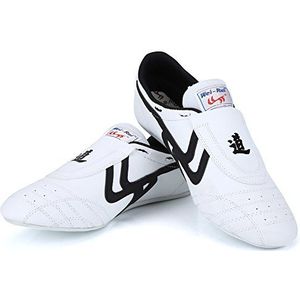 Alomejor Taekwondo Schoenen Taekwondo Boksen Karate Trainingsschoenen Taichi Kong Fu Schoenen voor Kung Fu Taichi Taekwondo Boksen Karate, wit, 40 EU