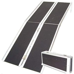 06067 rolstoelhelling, 182 cm, opvouwbaar, rolhelling, opklapbaar, lichtgewicht aluminium oprijplaat, kofferbakhelling, autohelling, AWZ