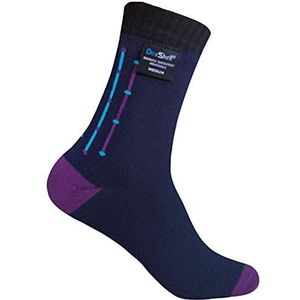 DexShell Heren Enkel DexShell Waterdichte Ultra Flex Sokken - Navy Jacquard - Large