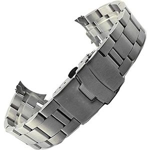 horlogebandje 20 mm, 22 mm, 24 mm, 23 mm, 21 mm roestvrijstalen band gepolijst luxe vervangende metalen bandarmband for heren Armband (bandkleur: C, bandbreedte: 22 mm) (Color : 22mm_B)