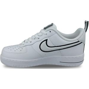 Nike air force 1 basketbalschoenen voor heren, wit, wit, wit, zwart, 44.5 EU