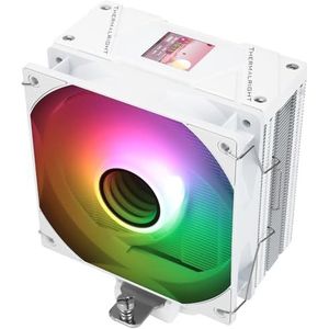 Thermalright Assassin Spirit 120 Vision ARGB White CPU-koeler, computerkoeler, 4 heatpipes, pc-scherm, CPU-koeling met 1,54 inch, 240 x 240 resolutievermogen, voor AM4/AM5 en LGA1700/1851