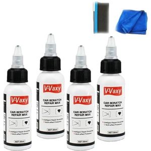 V-Vaxy Ultimate Lakhersteller, Auto Kras Reparatie Wax Uit Kras, Autolak Kras Reparatie Pasta Kit, Glanzende Autolak Hersteller, Multi-effect Bescherming for Auto Reparatie & Polijsten(4PC)