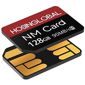NM-kaart, 128 GB, 90 MB/s, nano-geheugenkaart, SD-kaart, nanokaart, compacte flash, alleen compatibel met Huawei P30/P40/P50-series/Mate20-series/Mate30-serie/Mate40-serie, 128 GB kaart