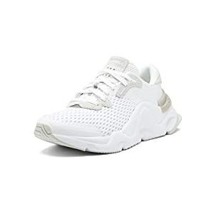 Sorel Women's Kinetic RNEGD Sneaker — White, Light Dove — Lightweight Mesh & Suede Sneakers — Size 8