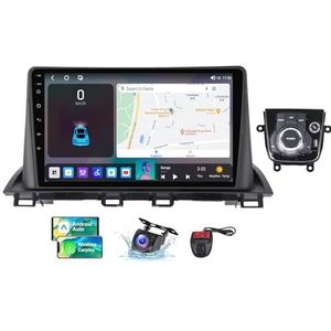 Android 13 Autoradio 2 DIN Compatibel met Mazda 3 lll 2013-2017 9 Inch Touchscreen Carplay en Android Auto met Bluetooth 5.0/FM RDS/Bediening op het stuur/Achteruitrijcamera(NF-5)