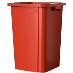 Prullenbak, Grote vierkante afvalbak for commercieel gebruik en thuis, dekselloze sanitaire emmer Vuilnisbak(Red,80L)