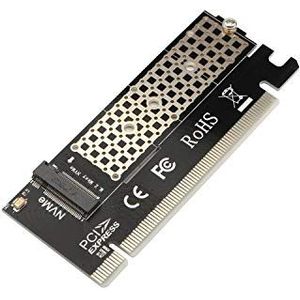 Futheda M-Key PCIe Adapter M.2 NVME SSD naar PCI Express Adapter Card Ondersteuning PCIe X4 X8 X16 Slot, Ondersteuning M.2 SSD 2230 2242 2260 2280