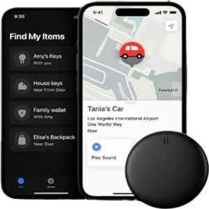 GPS-tracker, nauwkeurige GPS-locator zonder abonnement (Android/Apple), slimme mini GP90-tracker voor sleutels, bagage, voertuigen, compatibel(Android)