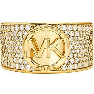 Michael Kors - Premium metallic Muse goudkleurige messing cocktailring voor dames, MKJ80637109