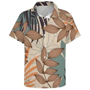 Hawaiiaanse Tropische Printoverhemden voor Heren, Zomer Anti-rimpel Ademende Korte Mouwen, Losse Casual Strandt-shirt (Color : Color 2, Size : L)