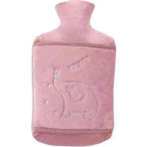 Warmwaterkruik 1000/2000 ml grote warmwaterzak met hoes voor grils winter handwarmer -proof herbruikbare kruikzak voor warmwater warmwaterzak (Paars-2000ML-B)