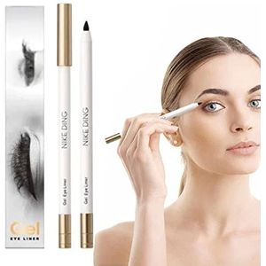 Gel Eyeliner Potlood - Gladde Regenbestendige Gel Eyeliner voor Oudere Vrouwen Scherpbaar | Make-up Zwart Bruin Hoge Pigment Tonen Met Puntenslijper Make-up Tool Lingjiong