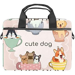 Laptop Tas 14.5 Inch, Kleurrijke Dier Paw Business Aktetas voor Mannen Vrouwen Schouder Messenger Bag Case Mouw Handvat Case voor Computer/Notebook