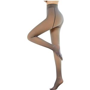 Thermische panty Huidskleur, Thermische panty Dames, Warme Winter Leggings Draaibaar, Thermische Leggings Doorschijnende Dames Leggings, Binnenste Fleece Slanke Elastische Leggings Broek