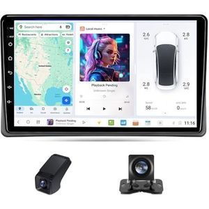 Android 14 autoradio geldt voor Toyota Land Cruiser 10 J100 100 1998-2007 met Carplay Android Auto WiFi 9 inch autoradio 2 Din met Bluetooth FM/GPS stuurbediening achteruitrijcamera(X2)