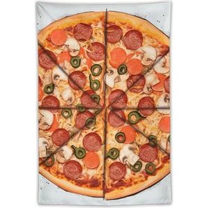 GFLFMXZW I Love Pizza Tapestry Muur Opknoping Wandtapijten Verticale Esthetische Wall Art Grappige Poster Banner Vlag Wandtapijt voor Slaapkamer Woonkamer Achtergrond Woondecoratie 101,6 cm x 152,4 cm