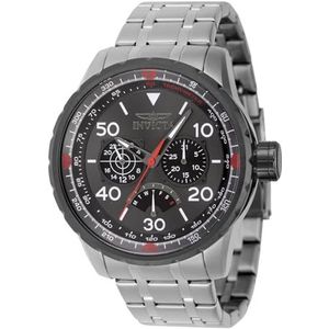 Invicta Heren analoog quartz horloge met roestvrij stalen band 46982, Geweer, Modieus