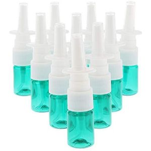 10x 5ML Plastic Neusspray Fles Pomp Cleanser Voor Het Doseren Wassen Parfum Groen