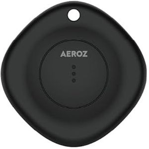 AEROZ TAG-1000 Key Finder voor gebruik met iPhone, zwart, 1 stuks, werkt met Apple Find My App