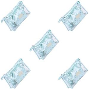 Pack van 3 Cosmetica Tas Draagbare Reizen PVC Organisatie Badkamer Make-up Pouch Huishoudelijke Case Organizer Container Blauw, 5 Set (Blauw), as description, als beschrijving