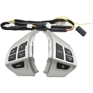 Multifunctionele Stuurwielschakelaar Audio Cruise Control-knop Voor Mitsubishi Voor ASX Voor Lancer Voor Outlander Voor RVR Voor Pajero Voor Sport 2007-2012(Silver Black)