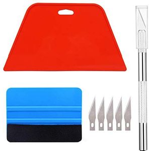 Ewrap Behangset behanggereedschapset met trimgereedschap, vilten rakel, behang gladder, voor auto vinyl wrap, raamfolie, behanginstallatie