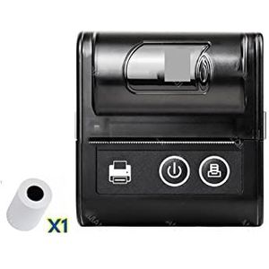 printer, Mini Bluetooth Factuurprinter Draadloze Draagbare 58mm Bonprinter(1Printer 1Roll)