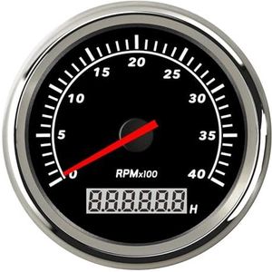 Aangepaste 85mm auto- en marinetoerenteller, digitale urenteller, 0-7000 tpm, 3K-8K toerenteller, sensor for benzine(BS 4000 rpm)
