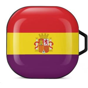 Spaanse Republikeinse vlag oordopjes hoesje compatibel met Samsung hard shell beschermhoes zwart-stijl
