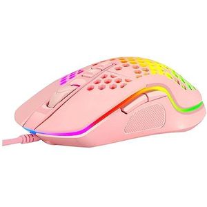 1 st holle gaming muis laptop muis laptops desktop computers bedrade muis ronde top laptop muis voor laptop computer holle muis mannen en vrouwen plastic USB-controller (kleur: roze x 3 stuks, maat: