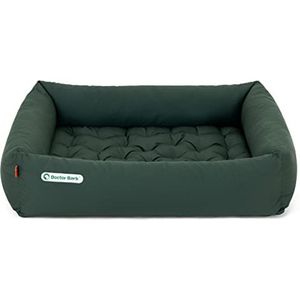 Doctor Bark Hondenbed orthopedisch, wasbaar tot 95 °C, geurvrij en hygiënisch, behaaglijke hondenmand voor grotere honden (L - 90 x 80 cm, groen)