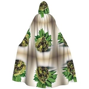 Odddot Polyester Fiber Hooded Kostuum Voor Halloween, Mannen - Gemakkelijk Te Wassen En Duurzaam Mantel Kostuum Een Puff In Time Weed Marihuana