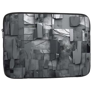 Laptop Sleeve Bag 12 Inch Shockproof Abstract Grijs Laptop Case Waterbestendig Aktetas Voor Mannen Vrouwen