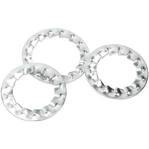 Borgringen 50 stuks Mangaanstaal Binnenvertanding Getande Borgring Pakking, M3 tot M24 65mn Meertandige Antislip Stopring(M4)