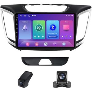 Android 14 Autoradio geldt voor Hyundai Creta IX25 2015-2019 Autoradio 2 Din Carplay Android Auto 9 Inch Touchscreen met GPS-navigatie WiFi FM-radio Camera ADAS DVR 1080P(B,X1)
