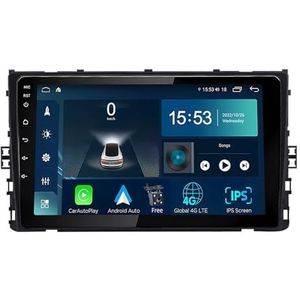 Android 14.0 2 Din Autoradio 9"" Touchscreen Auto Stereo voor VW Tiguan 2018 met Draadloze Carplay Android Auto GPS navigatie AHD Omgekeerd beeld Stuurwielbediening(S-5(6G+128G))