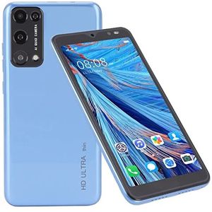 Dual Sim Smartphone, voor Rino8 Pro HD Scherm 5.45in Ontgrendeld Mobiele Telefoon RAM 2GB ROM 32GB Gezichtsherkenning Telefoon HD Camera Uitra Volledig Scherm Mobiele Telefoon(Blauw)