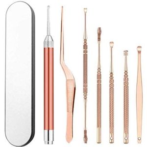 Pincet Precisiepincet, LED-licht oorstokjes oorsmeerverwijderaar oorstokjes neusreiniger oorsmeerverwijderaar 6 stuks/7 stuks/8 stuks