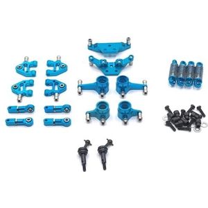 IWBR Fit for Wltoys 284131 K969 K979 K989 K999 P929 Upgrade Onderdelen Kit Suspension Arm Schokdemper Stuurblok RC Auto accessoires (Size : Blue)