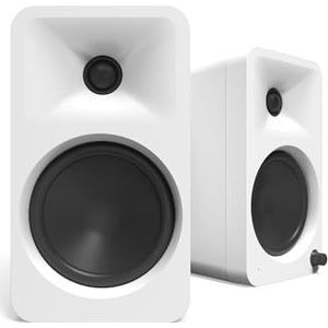 Kanto ORA4 140W Powered Reference Speakers with Bluetooth 5.0 and USB-C Input | 4” Woofers | Bi-Amplified | Reference Quality Sound | Pair | White