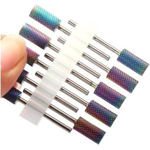 Nagelboorset, Nagelboortjesset for manicure, verpakking van 10 stuks Carbide aardbeinagelboortjes for manicure Gellak verwijderen Multicolor(No23 10pc(r10))
