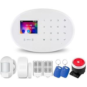 Huisbeveiligingssysteem, Alarmsysteemkit 4G GSM Tuya Smart Home Alarm Werk Met Beveiligingscamera Bewegingssensor,Snellere reactietijd(KIT 4)