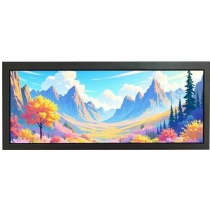 VSDISPLAY 12,3 inch 1920x720 850 neten IPS uitgerekt Bar LCD-monitor, USB-kaartpoort, ondersteuning Auto Play,270 graden rotatie