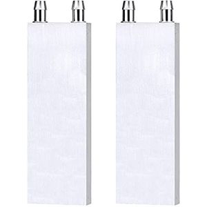 Clyxgs Aluminium waterkoelblok, vloeibare koudwaterplaat koellichaam watergekoelde wisselaarkop halfgeleider koelplaat CPU grafische radiator koellichaam endotherme kop (40 x 120 x 12 mm) 2 stuks