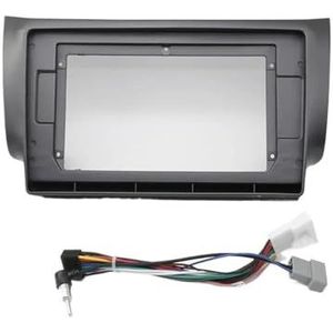 2 Din 10,1 Inch Autoradio Fascia Stereopaneel Dashboard Installatie Trim Kit Dvd Frame Bezel Voor N&issan Voor Sentra Voor Sylphy 2012-2019 Auto Fascia Radio Paneel(Frame-grey-cord)