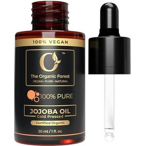 100% plantaardige Jojoba-olie biologisch voor haar, huid en gezicht | Aceite de Jojoba | Koud geperste, ongeraffineerde lichaamsolie voor hydratatie, anti-aging en hoofdhuidvoeding